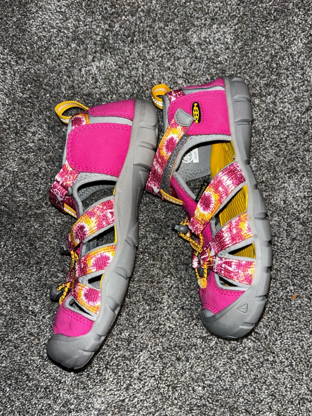 Keen girls sandals pink orange euc j3